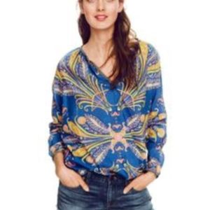 J.Crew Feather Paisley Top